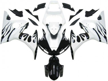 Carenado Moto R6 2003-2005 - Blanco Llama Negro