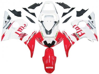 Carenado Moto R6 2003-2005 - Blanco Rojo Fiat