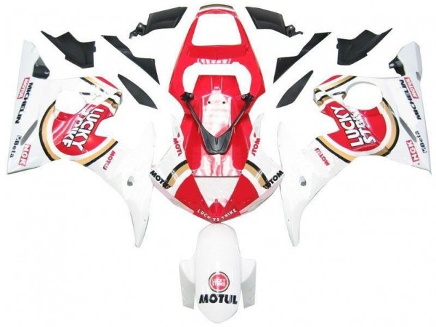 Carenado Moto R6 2003-2005 - Blanco Rojo Lucky Strike Carenado Moto R6 2003-2005 - Blanco Rojo Lucky Strike