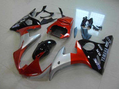 Carenado Moto R6 2003-2005 - Naranja Plata Negro