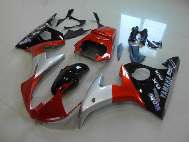 Carenado Moto R6 2003-2005 - Naranja Plata Negro Carenado Moto R6 2003-2005 - Naranja Plata Negro
