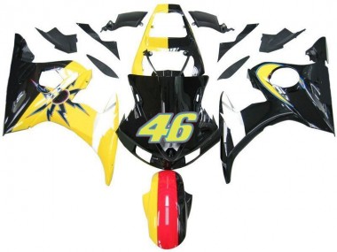 Carenado Moto R6 2003-2005 - Negro Amarillo No. 46