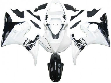 Carenado Moto R6 2003-2005 - Negro Blanco Tribal
