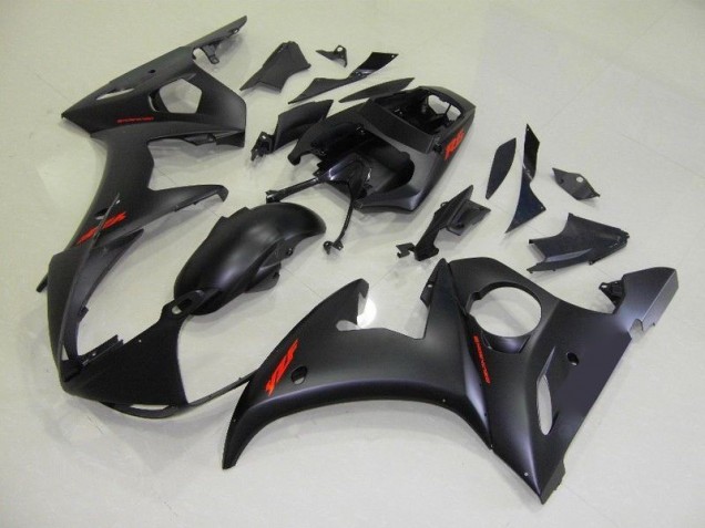 Carenado Moto R6 2003-2005 - Negro Mate Rojo Calcomanías Carenado Moto R6 2003-2005 - Negro Mate Rojo Calcomanías