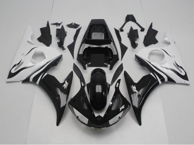 Carenado Moto R6 2003-2005 - Negro y blanco Carenado Moto R6 2003-2005 - Negro y blanco