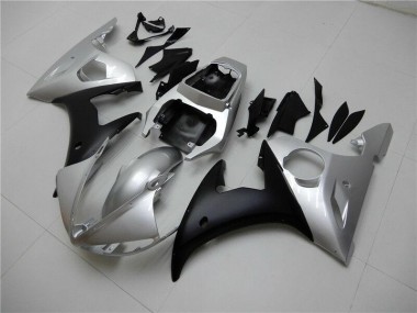 Carenado Moto R6 2003-2005 - Plata Negro