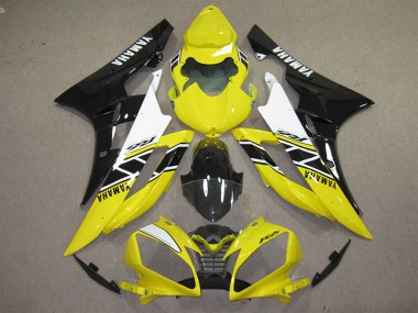 Carenado Moto R6 2006-2007 - Amarillo Negro Calcomanía