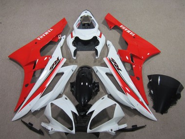 Carenado Moto R6 2006-2007 - Blanco Negro Rojo