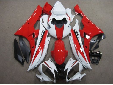 Carenado Moto R6 2006-2007 - Blanco Rojo Negro Calcomanía