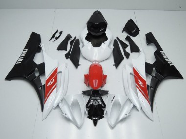 Carenado Moto R6 2006-2007 - Blanco Rojo & Negro Mate