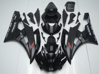 Carenado Moto R6 2006-2007 - Negro Mate & Brillante Negro