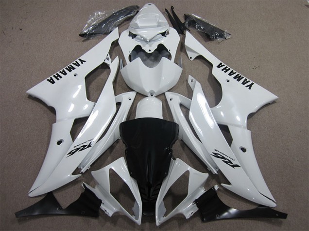 Carenado Moto R6 2008-2016 - Blanco Negro Calcomanía
