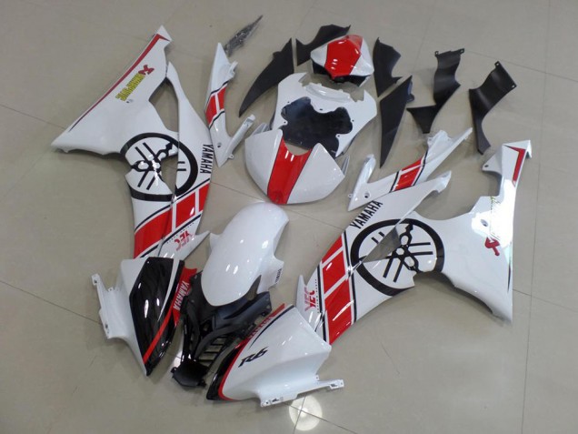 Carenado Moto R6 2008-2016 - Blanco con Big Yamaha Logo