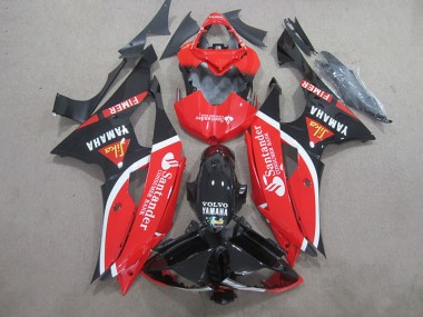 Carenado Moto R6 2008-2016 - Negro Rojo Blanco Santander