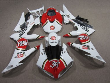 Carenado Moto R6 2008-2016 - Rojo Blanco Lucky Strike