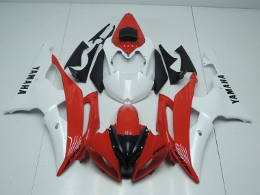 Carenado Moto R6 2008-2016 - Rojo & Blanco Perla
