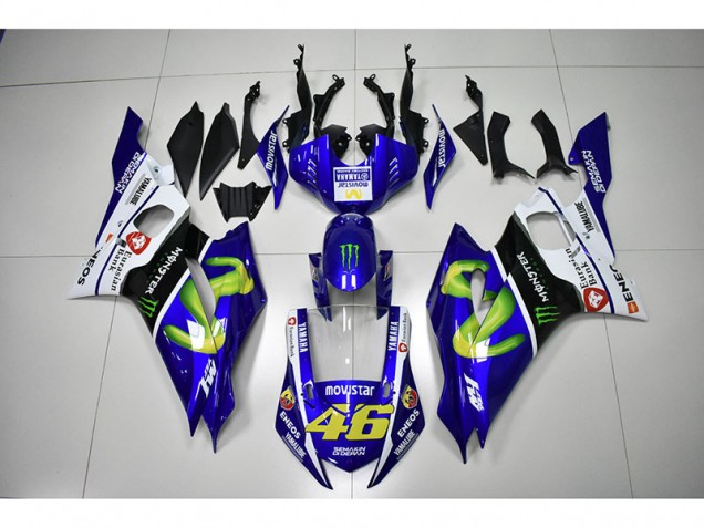 Carenado Moto R6 2017-2023 - Monster Azul Movistar 46 Carenado Moto R6 2017-2023 - Monster Azul Movistar 46