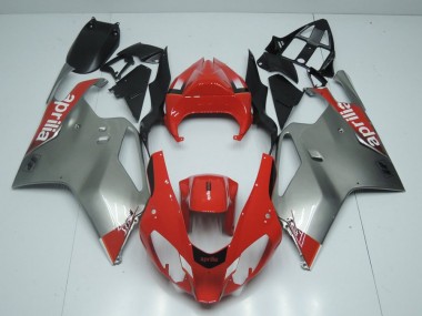 Carenado Moto RSV 1000 2003-2006 - Plata & Rojo