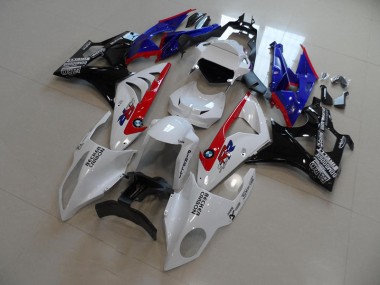 Carenado Moto S1000RR 2009-2014 - Blanco Azul Rojo Becker Carbon