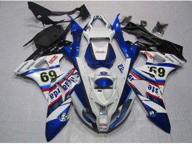 Carenado Moto S1000RR 2009-2014 - Blanco Azul Sterilgarda 69