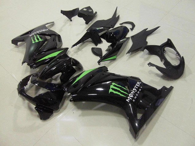 Carenado Moto ZX 250R 2008-2012 - Negro Verde Monster Energy