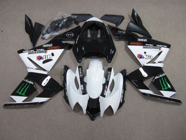 Carenado Moto ZX10R 2003-2005 - Negro Blanco Monster