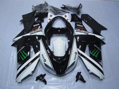 Carenado Moto ZX10R 2006-2007 - Negro Blanco Touch4 Monster