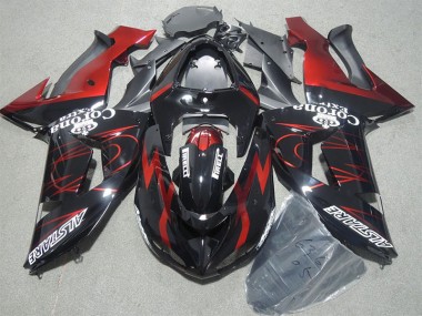 Carenado Moto ZX10R 2006-2007 - Negro Rojo Corona Extra
