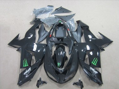 Carenado Moto ZX10R 2006-2007 - Negro Verde Monster Ninja