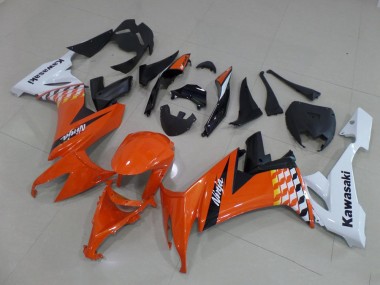 Carenado Moto ZX10R 2008-2010 - Naranja & Blanco