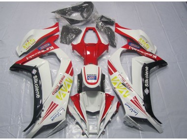 Carenado Moto ZX10R 2011-2015 - Blanco Rojo Silkolene