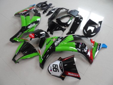 Carenado Moto ZX10R 2011-2015 - Verde Negro con Número 66