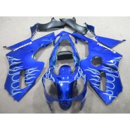 Carenado Moto ZX12R 2000-2001 - Azul Blanco Llama