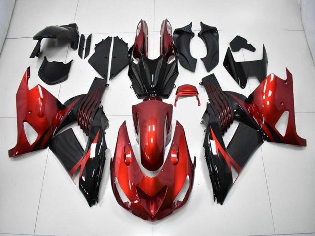 Carenado Moto ZX14R ZZR 1400 2006-2011 - Rojo Negro