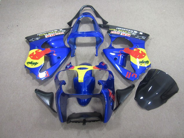 Carenado Moto ZX6R 2000-2002 - Azul Red Bull Ninja Carenado Moto ZX6R 2000-2002 - Azul Red Bull Ninja