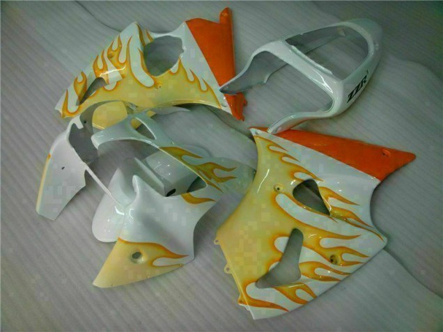 Carenado Moto ZX6R 2000-2002 - Blanco Amarillo Llama Carenado Moto ZX6R 2000-2002 - Blanco Amarillo Llama