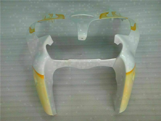 Carenado Moto ZX6R 2000-2002 - Blanco Amarillo Llama Carenado Moto ZX6R 2000-2002 - Blanco Amarillo Llama