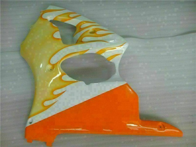 Carenado Moto ZX6R 2000-2002 - Blanco Amarillo Llama Carenado Moto ZX6R 2000-2002 - Blanco Amarillo Llama