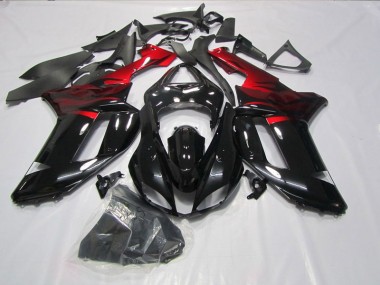 Carenado Moto ZX6R 2007-2008 - Negro Rojo