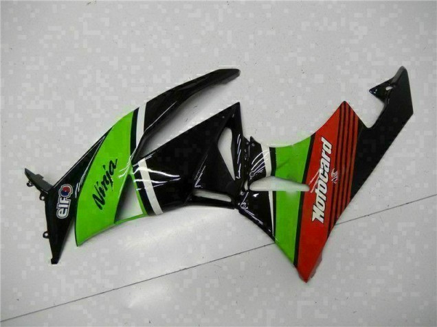 Carenado Moto ZX6R 2009-2012 - Verde Negro Rojo