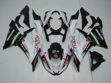 Carenado Moto ZX6R 2013-2018 - Negro Blanco Rapid Hager