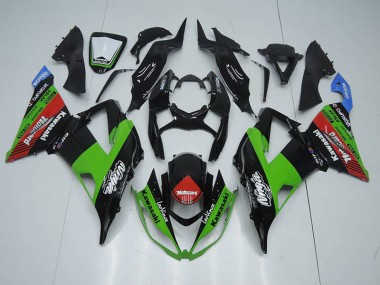 Carenado Moto ZX6R 2013-2018 - Negro Verde Roja Motocard