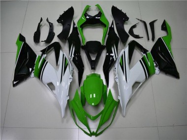 Carenado Moto ZX6R 2013-2018 - Verde Blanco Negro