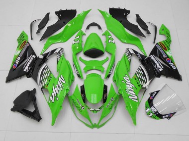 Carenado Moto ZX6R 2013-2018 - Verde Negro 11