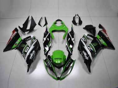 Carenado Moto ZX6R 2013-2018 - Verde Negro Blanco