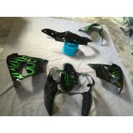 Carenado Moto ZX9R 2002-2003 - Brillante Negro Verde Llama