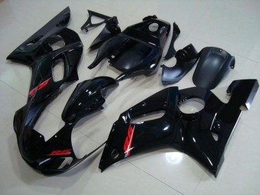 Carenado & Plástico Moto R6 1998-2002 - Brillante Negro Rojo Calcomanías