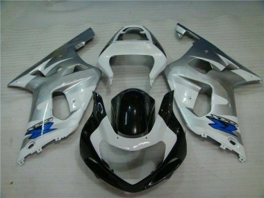 Carrocería Motocicletas GSXR 600 / 750 K1 K2 K3 2001-2003 - Plata Negro