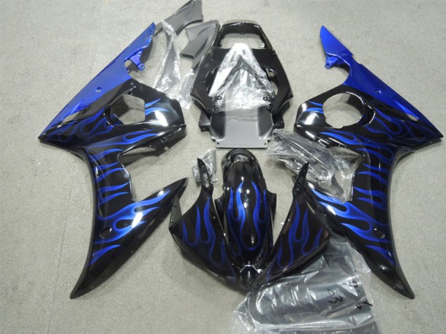 Carrocería Motocicletas R6 2003-2005 - Llama azul negra Carrocería Motocicletas R6 2003-2005 - Llama azul negra