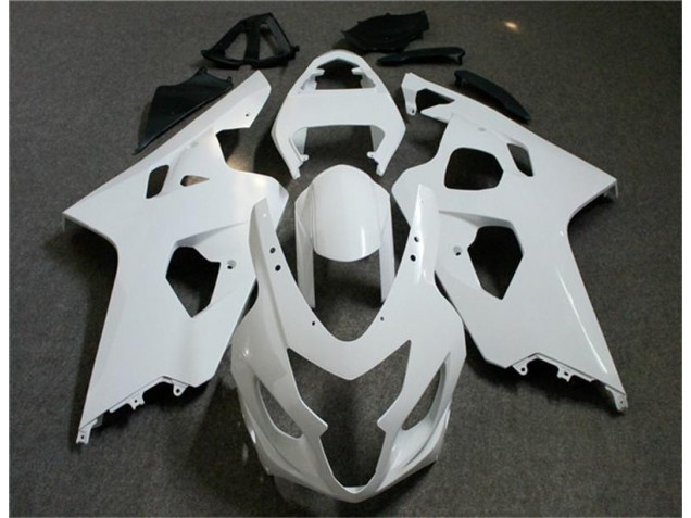 Inyección Kit Carenado Moto GSXR 600 / 750 K4 2004-2005 - Blanco Negro Inyección Kit Carenado Moto GSXR 600 / 750 K4 2004-2005 - Blanco Negro